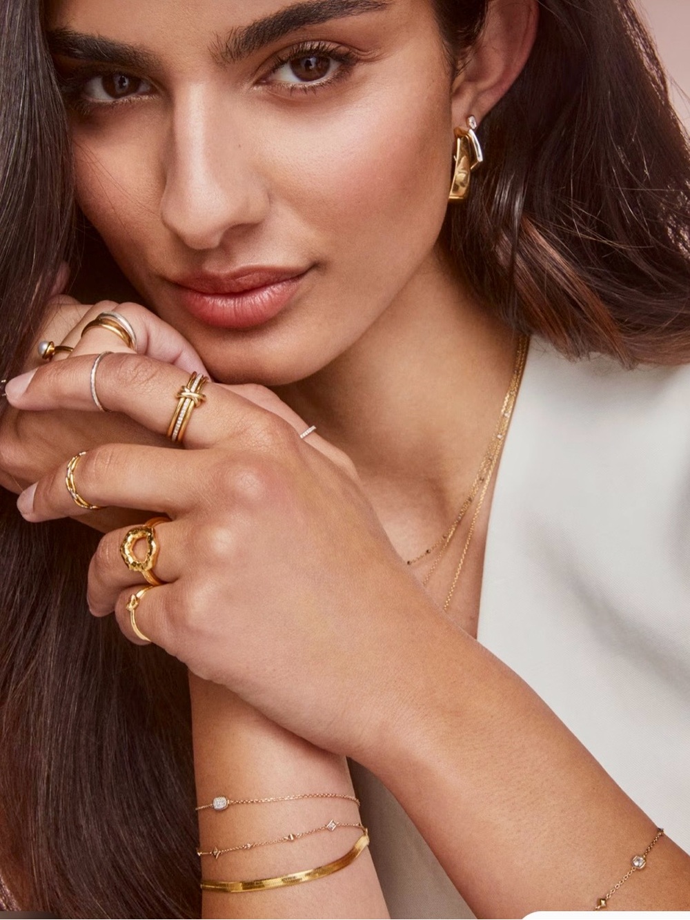 Kendra Scott Davie 18k Gold Vermeil Open Frame Ring size 5 Brand new in Box!